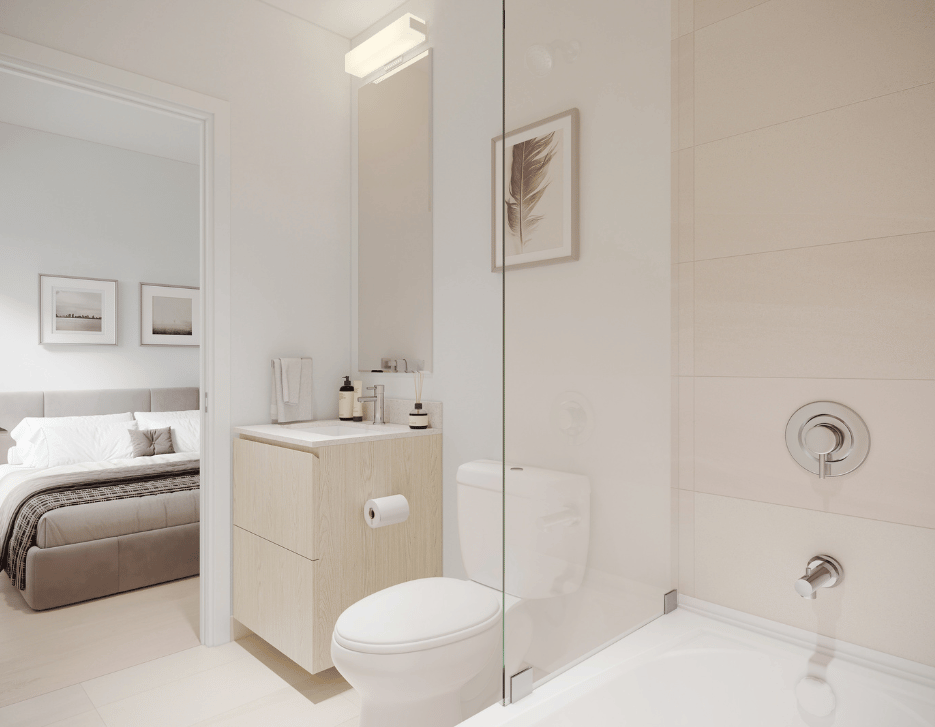 Ensuite bathroom in a Two Bedroom Suite at 610 Martin Grove slider-img